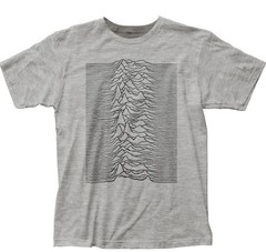 Joy Division Unknown Pleasures T Shirt Mens Rock Band Tee Classic Music Grey