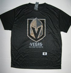 New Men’s Vegas Golden Knights Short Sleeve Rash Guard Shirt Distressed Logo XXL