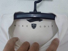 nike golf sport vintage t shirt solid plain white large 22/27.5