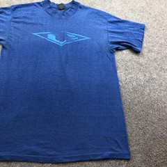 Vintage 1980s Shirt Mens Medium Blue Motivational Slogan I Do More Too