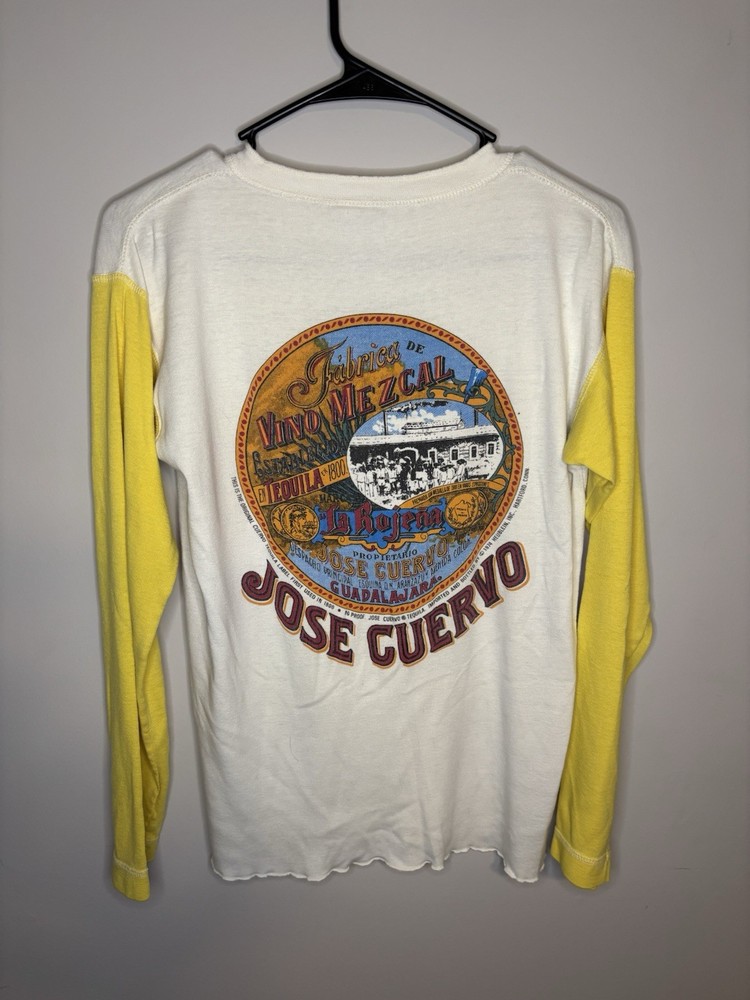 Vintage 1979 Jose Cuervo Original Label Long John Shirts Henley Sz. L