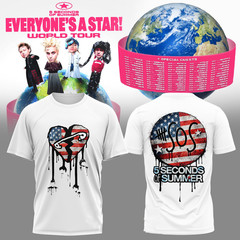 5 Seconds of Summer Everyone’s a Star Tour 2026 Cotton Men 2-Sided Shirt 1P1454