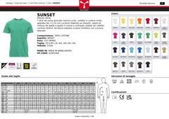 PAYPER SUNSET T-Shirt Maglia Uomo Manica Corta 100% Cotone Maglietta Girocollo