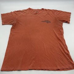 Reel Life T-shirt Men L Orange Graphic Priny Logo .#46411