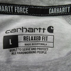 Carhartt Force T-Shirt Men’s Size L Large Gray Relaxed Fit Short Sleeve Pocket