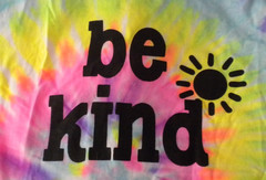 Unisex 2X Tee T-shirt “Be Kind” Tie Dye Pink Yellow rainbow Short Sleeve Pride