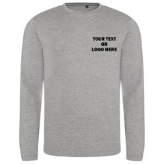 Personalised Custom printed Just T’s AWDis Triblend T Long Sleeve Casual Gym