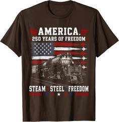 Big Boy 4014 250 Years of Freedom Steam Locomotive Train T-Shirt