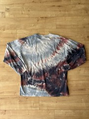 Teddy Fresh Tie Dye Long Sleeve Tee Graphic Logo Streetwear Skater L Cotton