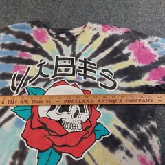 Vibes Skull Rose Tie Dye T-Shirt Mens Large Multicolor Psychedelic Graphic