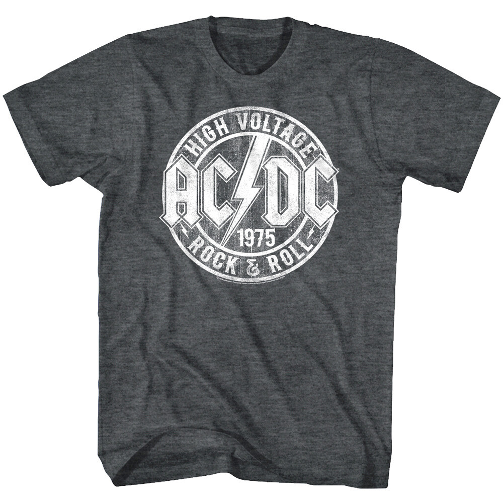 ACDC High Voltage Rock & Roll 1975 Men’s T Shirt Band Album Vintage Concert Tour