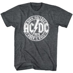 ACDC High Voltage Rock & Roll 1975 Men’s T Shirt Band Album Vintage Concert Tour