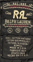Vintage Double RL RRL Ralph Lauren Ringer Tee Tshirt Single Stitch Size XL