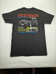 Volkswagen Golf 1991 GTI T-Shirt Black Logo Graphic Tee Racing Men’s Large