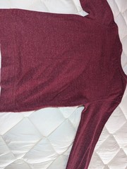 Quiksilver Men’s Medium Marled Burgundy Pullover Sweatshirt Long Sleeve Pocket