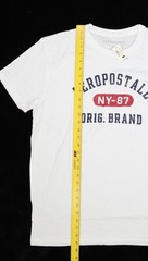 Aeropostale Shirt Mens Large White NY-87 Orig Brand Logo Graphic Tee T-Shirt