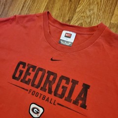 Vtg 90s Nike Georgia Bulldogs Shirt Men XL Red Center Swoosh UGA Football