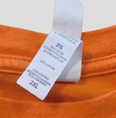 Ebay Logo T-Shirt Mens 2XL Orange Short Sleeve 100% Cotton Casual Tee