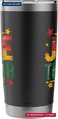 Juneteenth Party Outfit Black Independence Day Merch Stainless Steel Insulated T