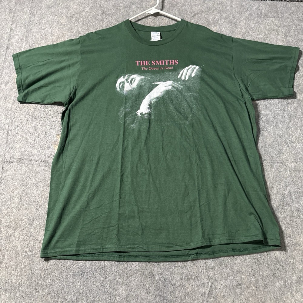 The Smiths Queen Is Dead T Shirt Men 2XL Graphic Print Short Sleeve Green Tee