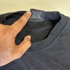 Famous Stars & Straps Script Logo T Shirt Black Red Medium Y2K