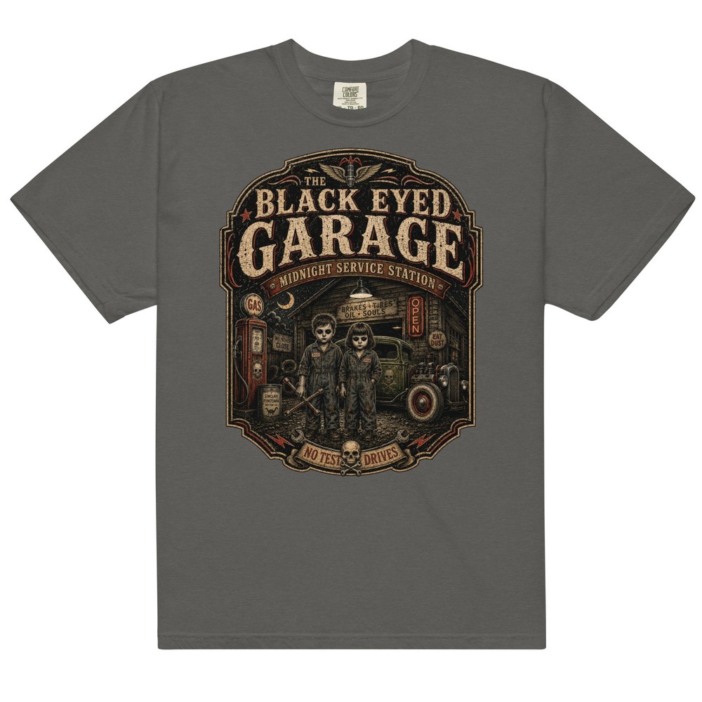 Black Eyed Kids Comfort T-Shirt CreepyPasta Urban Legend Haunted Garage Tee S-4X