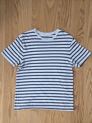 J. CREW Men’s Slim Washed Short Sleeve Navy Stripe, Medium