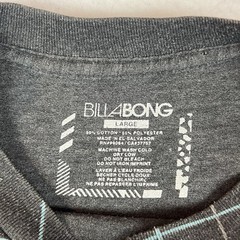 Billabong Shirt Men’s Large Grey Y2K Surf Skate Grunge Spell Out Tee