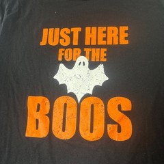 Mission Ridge Mens XL Halloween T Shirt Just Here For The Boos Ghost Tee