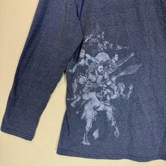 Justice League Shirt Mens XL Blue Long Sleeve Batman Superman Graphic Tee