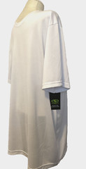 ATHLETIC WORKS DriWorks White Short Sleeve Crew Neck Jersey T-Shirt Sz 2XL