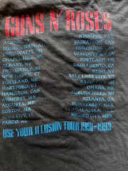 Vintage 1991 Guns N’ Roses Use Your Illusion Tour Brockum T Shirt Large