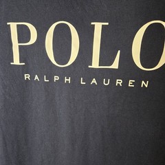 Polo Ralph Lauren Logo Pony T-Shirt Mens L Large Spellout Custom Slim Fit Tee