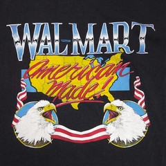 Vintage 90s Walmart Eagle Face T-Shirt Grungy American Made Single Stitch Harley