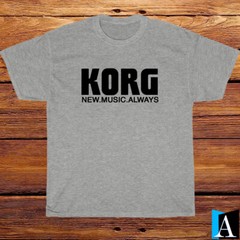 New Shirt KORG Synthesizer Music Logo Black/White/Grey/Navy T-Shirt S-5XL