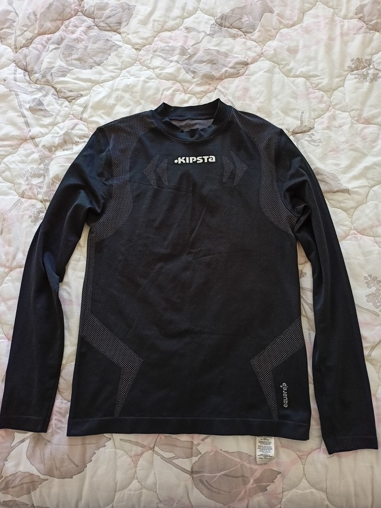 T-Shirt Kipsta  Sport Super Dry Elasticizzata Nero Bianco Taglia L