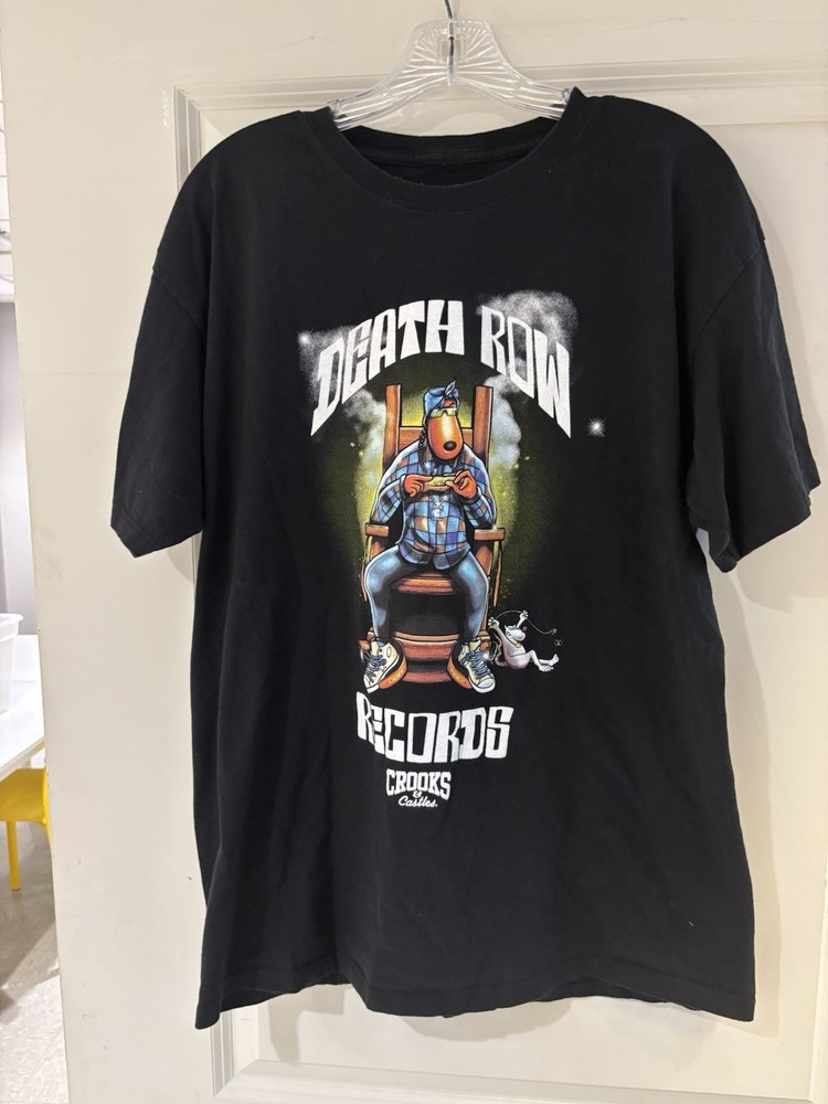 Crooks And Castles X Death Row Records Snoop Dogg Electric Chair T Large EUC