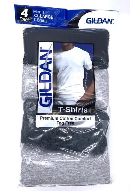 Gildan Premium Men’s T-Shirt Undershirt 4 pack 2x(50-52)