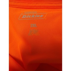 Genuine Dickies Mens 2XL Safety Orange Pocket T-Shirt Performance Workwear Tee