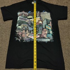 Vtg 90s The Mirage Las Vegas Black T-Shirt City Size Adult Small Rare USA Made