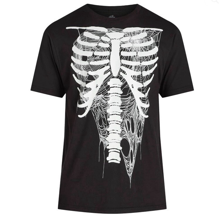 Way to Celebrate Mens Halloween Drippin Ribs Tee 3XL 54-56 New with Tags Black