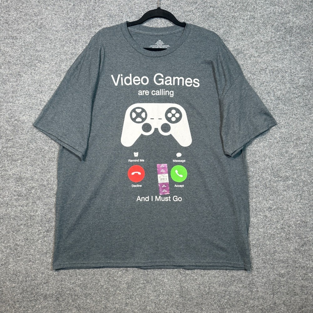 Video Game Tshirt Mens 2XL “Video Games Are Calling And I Must Go”Gift NEW