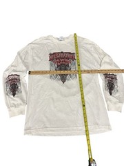 Vintage Y2K GSI biker dagger cyberpunk Milwaukee 105 years Longsleeve flame tee
