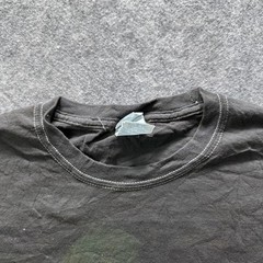Port Company Shirt Mens M Black Crewneck T-Shirt Cotton Contrasting Trim