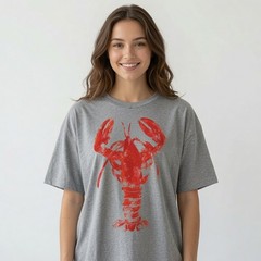 Vintage Lobster T Shirt Retro Coastal Beach Graphic Tee Summer Birthday Gift Wom