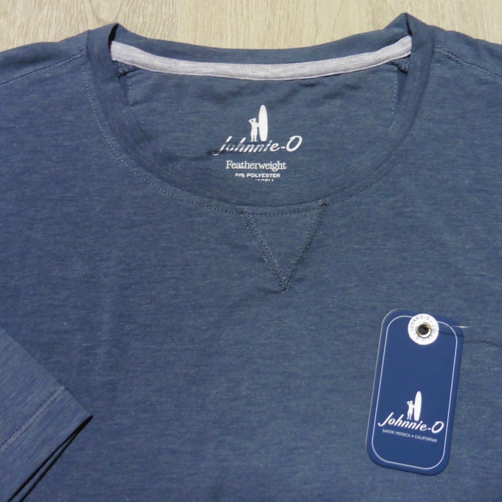 JOHNNIE-O Mens M MEDIUM COURSE T SHIRT PERFORMANCE GOLF SHORT SLEEVE WAKE NAVY