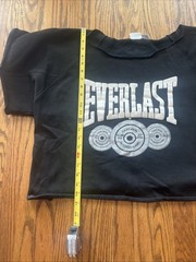 Vintage Everlast Gym Boxing Weight Lifting Barbell Cut Off Shirt Sweatshirt