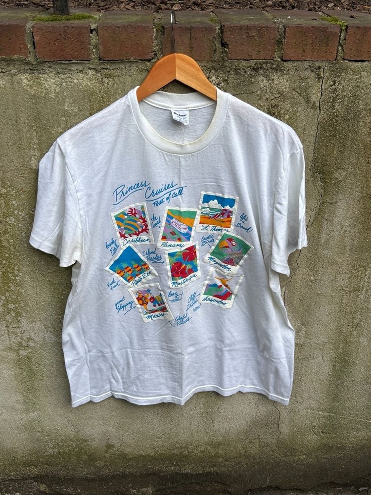 Vintage 80s Stedman Princess Cruises Ports Of Call Snapshot T-Shirt