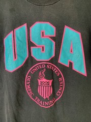 Vintage Olympics Training Center Shirt Mens Sz L Single Stitch Sports USA 80s