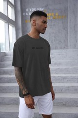 Men’s Fashion Athletic T-Shirt Oversized Workout Short Sleeve Shirt Casual Cr…